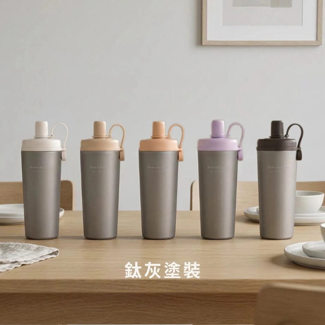 【RICOCAFE】Ti COOLID 鈦酷力杯 800ml 純鈦保溫吸管杯（加購品不適用滿額贈活動）